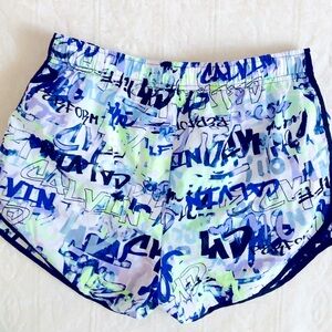 Calvin Klein Blue and Green Graphic Women's Shorts